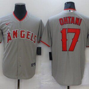 17 Shohei Ohtani Grey Stitched Jersey